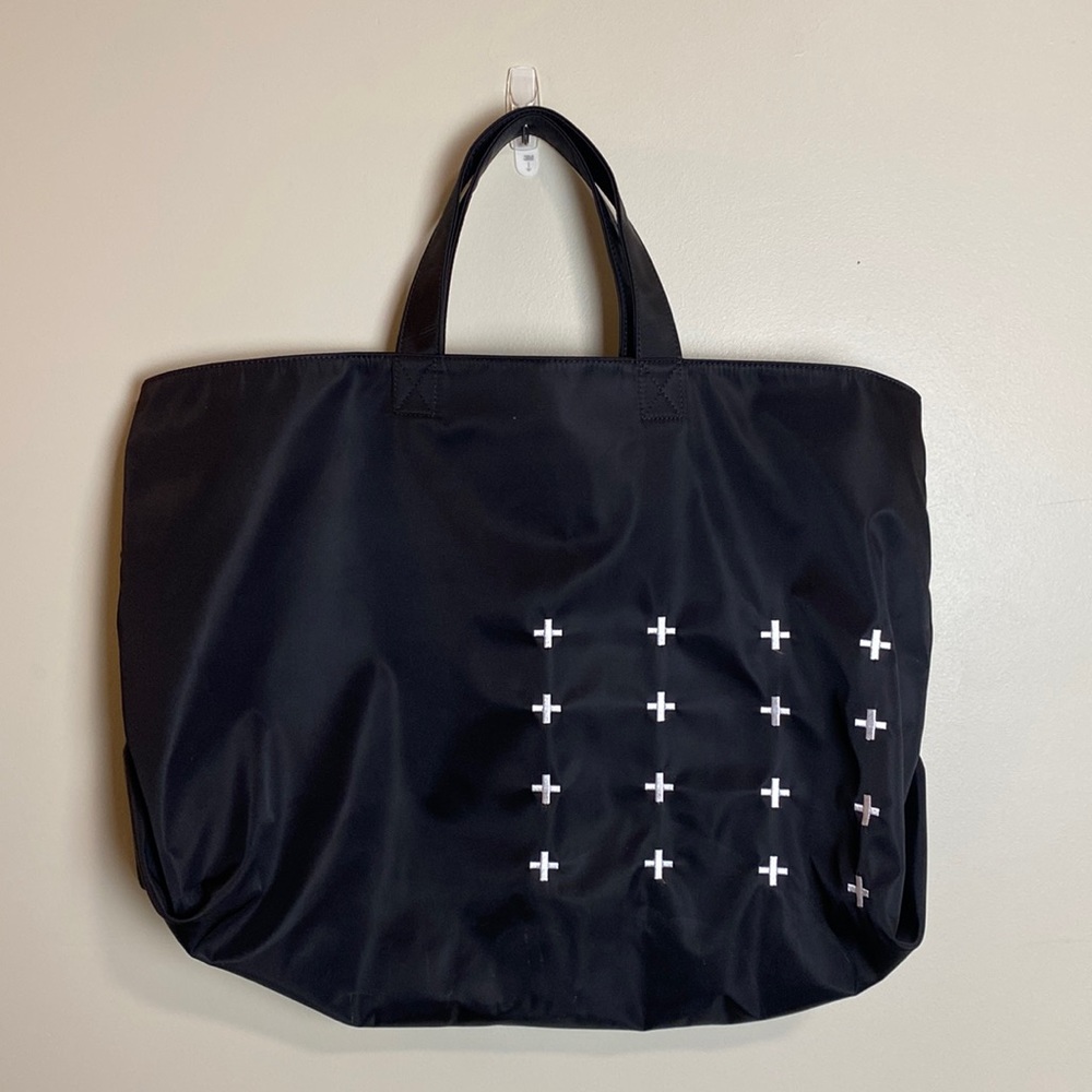 KSUBI Black Weekender Tote Bag